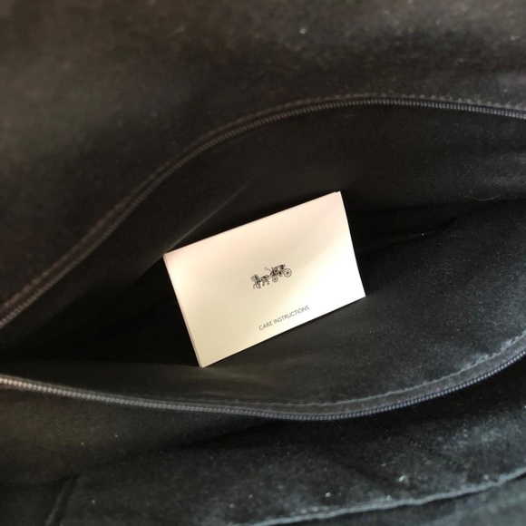 Coach Gallery Black Brown Coated Canvas Tote - Picture 5 of 9